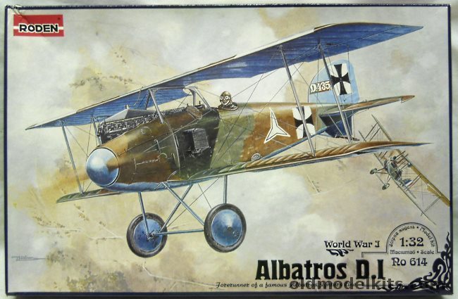 Roden 1/32 Albatros D-I - (DI D1), Ro614 plastic model kit
